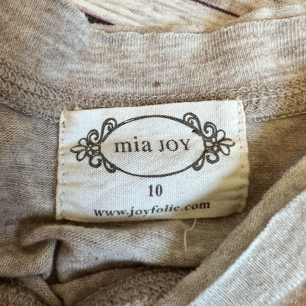 Mia Joy Joyfolie Tee Tan Marled Short Sleeves Girls 10 - Picture 5 of 8